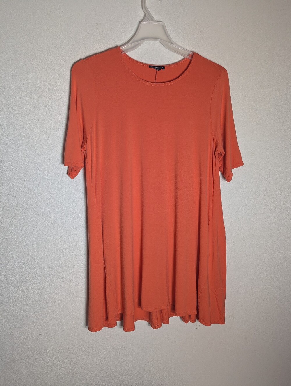 Eileen Fisher Womens Swing Dress Quiet Luxury Summer Beachy Tropical Coral XL